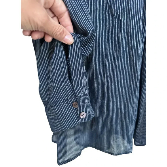 Free People Hearts And Colors Striped Tunic Blouse Top Size M - Picture 4 of 6